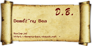 Demény Bea névjegykártya